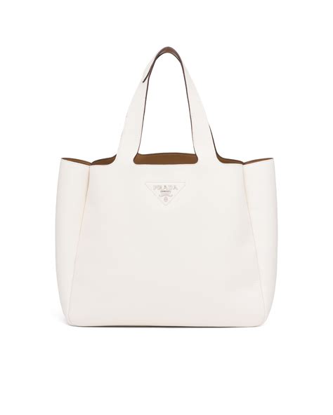 white purse prada|Prada white leather purse.